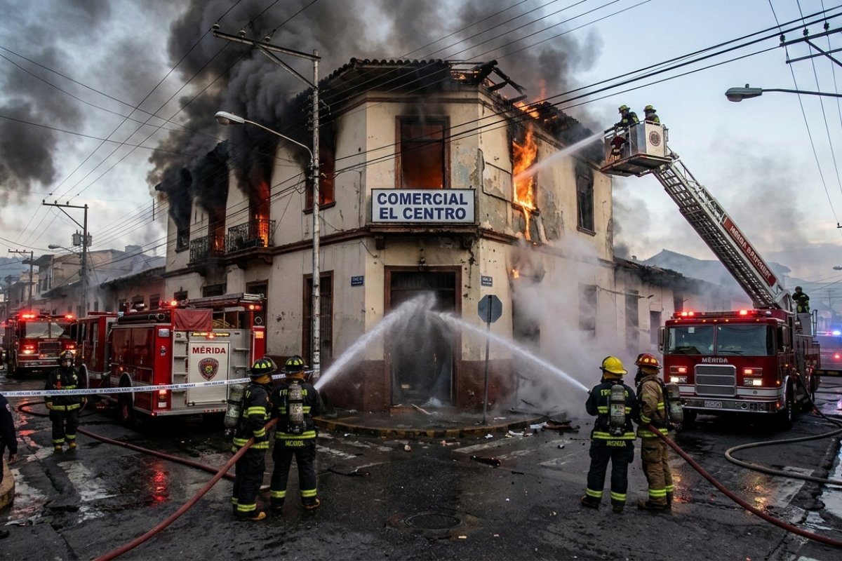 Atención de Incendio Estructural en el Centro